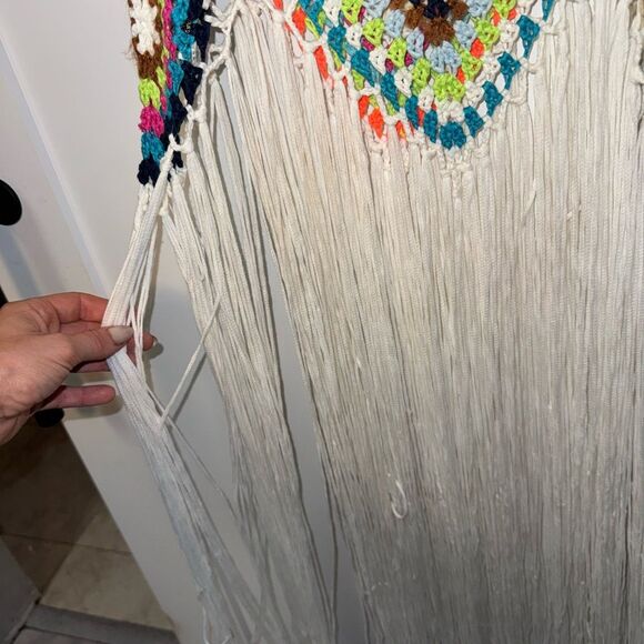 Multicolor Crochet Fringe Cover-Up - Picture 4 of 4